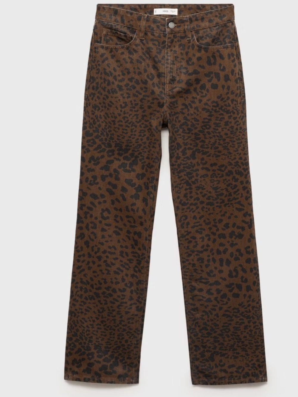 Mango Straight-Leg Jeans in Dark Brown